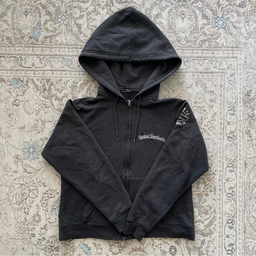 Vintage Harley Davidson Black Hoodie Women’s Size S